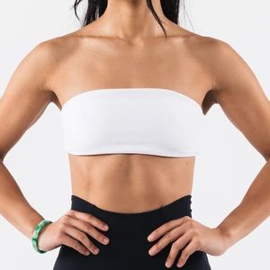 Alphalete Bandeau Bra - White